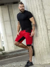 Ardon 4Xstretch®, pracovné kraťasy, červené