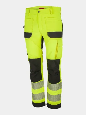 Reflective work trousers Bennon Erebos, yellow, cl. 2