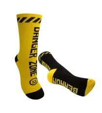 Ponožky Bennon BENNONKY Danger, čierno-žlté