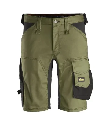 Work Shorts Snickers AllroundWork Stretch 6143, khaki