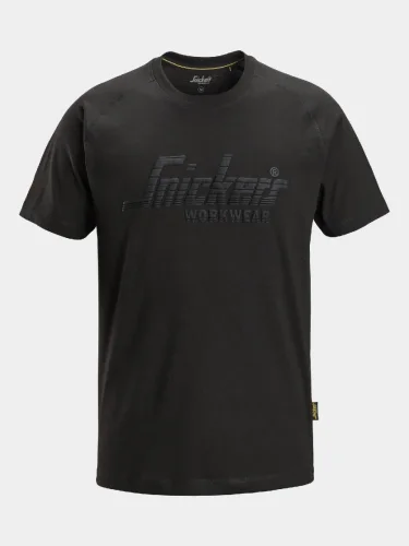 T-shirt, short sleeve, Snickers 3D logo, black