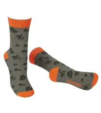 Ponožky Bennon BENNONKY Trek, šedo-oranžové