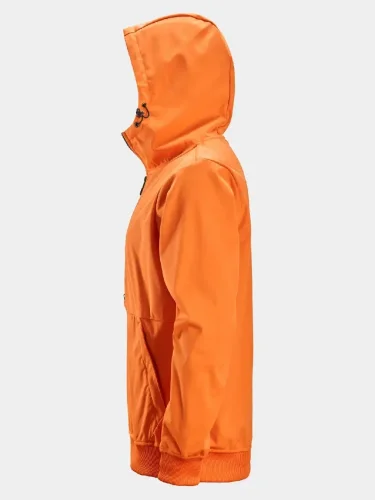 Windblocker stretch half-zip hoodie Snickers FlexiWork 8400, orange