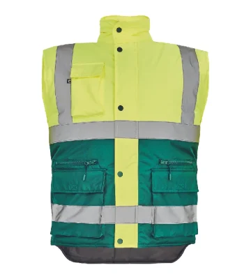 Winter hi-vis vest Cerva HELLIN, yellow-green