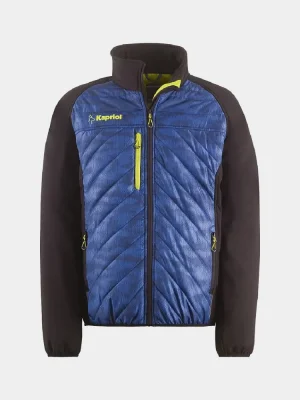 Hybridná pracovná bunda Kapriol Slick, páperová, softshell, modrá