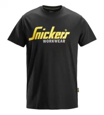 Tričko s krátkym rukávom Snickers Classic Logo, čierne