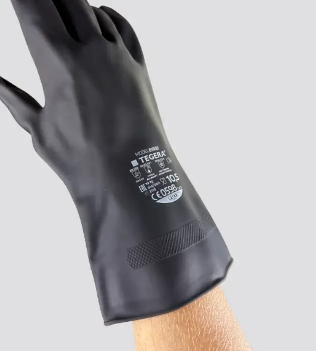 Latexové chemické rukavice Tegera 81000