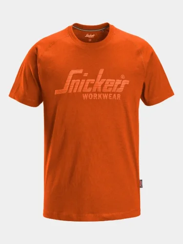 T-shirt, short sleeve, Snickers 3D logo, orange