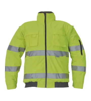 Reflective waterproof 2in1 jacket Cerva Clovelly, yellow