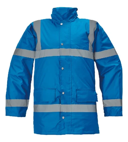 Waterproof winter hi-vis jacket Cerva SEFTON, royal