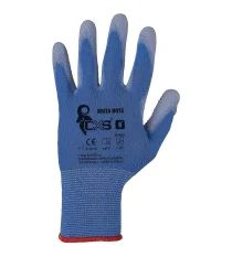 Pletené pracovné rukavice CXS BRITA DOTS, polyester, s terčíkmi