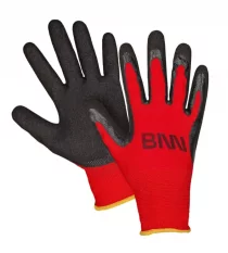 Máčané pracovné rukavice Bennon Manos, červeno-čierne