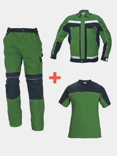 Australian Line Stanmore set trousers + jacket and T-shirt, green