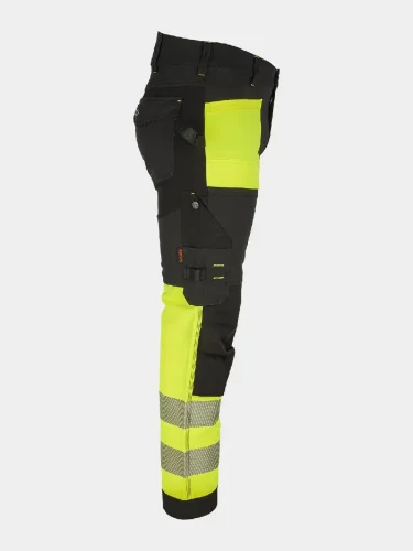 Reflective work trousers Bennon Erebos, yellow, cl. 1