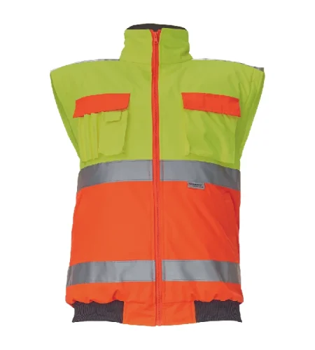 Reflective waterproof 2in1 jacket Cerva Clovelly, orange/yellow