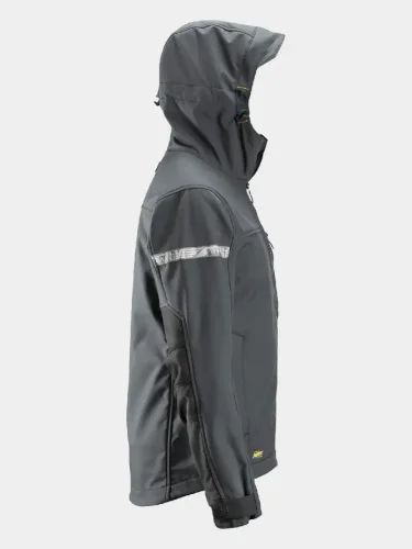 Softshell Jacket with Hood Snickers AllroundWork 1229, grey