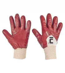 Pletené rukavice Cerva REDPOLL, bavlna, PVC