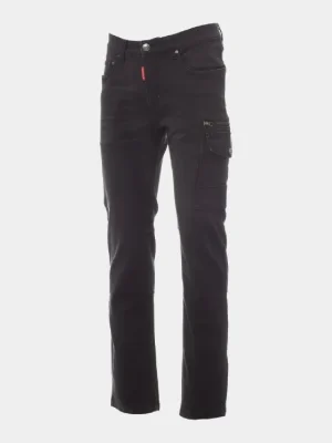 Denim work trousers with elastane Payper West, black