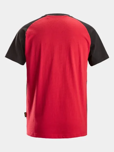 T-shirt, short sleeve, Snickers two-coloured, red-black