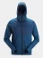 Full-zip midlayer hoodie Snickers FlexiWork Active Comfort 8405, blue