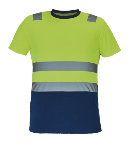 Reflective T-shirt with short sleeves Cerva MONZON, yellow-blue