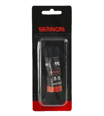 Laces Bennon, black, 110 cm