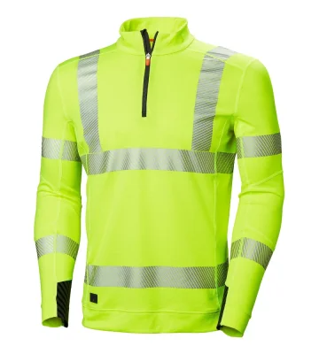 Termo tričko Helly Hansen Lifa Active Hi Vis, dlhý rukáv, polzips, žlté