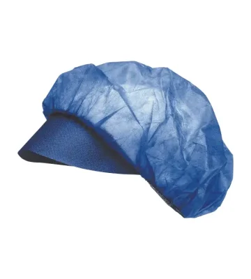 Disposable protective cap with visor Cerva VAPI PEAK, blue, 100 pcs/pack