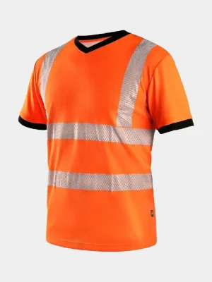 Reflexní triko s krátkým rukávem CXS RIPON, oranžové