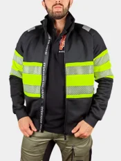 High-Vis full-zip sweatshirt jacket Snickers 2834, black