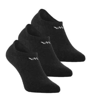 Bamboo socks VM BAMBOO, ultrashort, black, set of 3 pairs