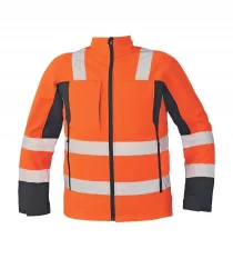 Reflexná softshellová bunda Cerva Malton, oranžová