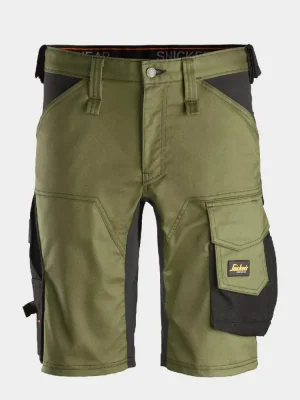 Pracovné kraťasy Snickers AllroundWork Stretch 6143, khaki