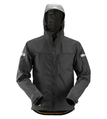 Softshell Jacket with Hood Snickers AllroundWork 1229, black