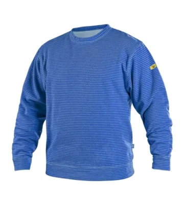 Antistatic ESD sweatshirt CXS DENALI, blue