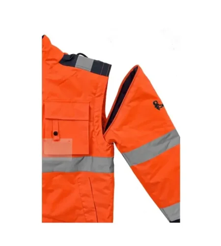 Reflective work jacket CXS Luton, insulated, 2in1, orange