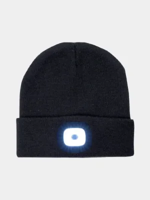 Winter beanie with LED light Ardon BOAST, black