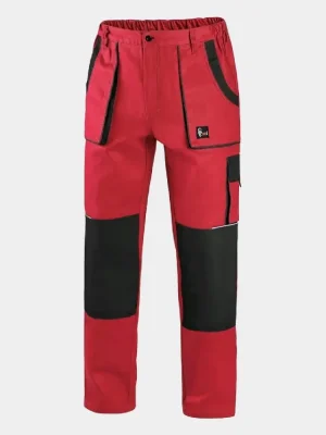 Montérky do pasu CXS Luxy Josef, 100% bavlna, červené