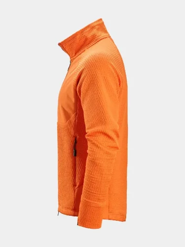 Full-zip midlayer Snickers FlexiWork Active Comfort 8404, orange