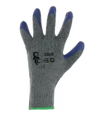 Máčané pracovné rukavice CXS COLCA, polyester, bavlna