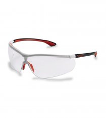Pracovné okuliare Uvex Sportstyle, číre, bielo-červené