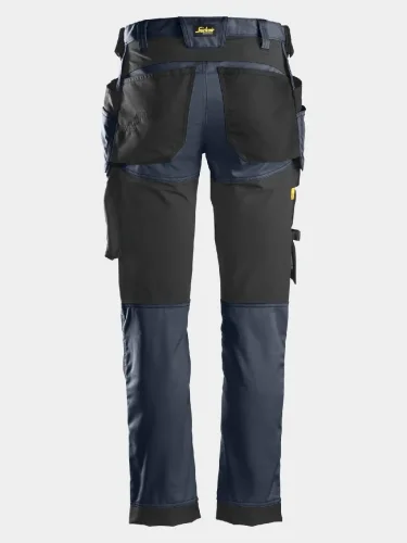 Stretch Trousers with Holster Pockets, Snickers AllroundWork 6241, navy