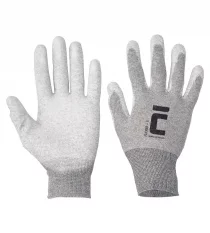 Antistatické pletené rukavice Cerva FLICKER, nylón, biele