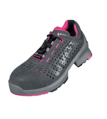 Women's safety low shoes Uvex 1 Ladies, S1 SRC, grey-pink