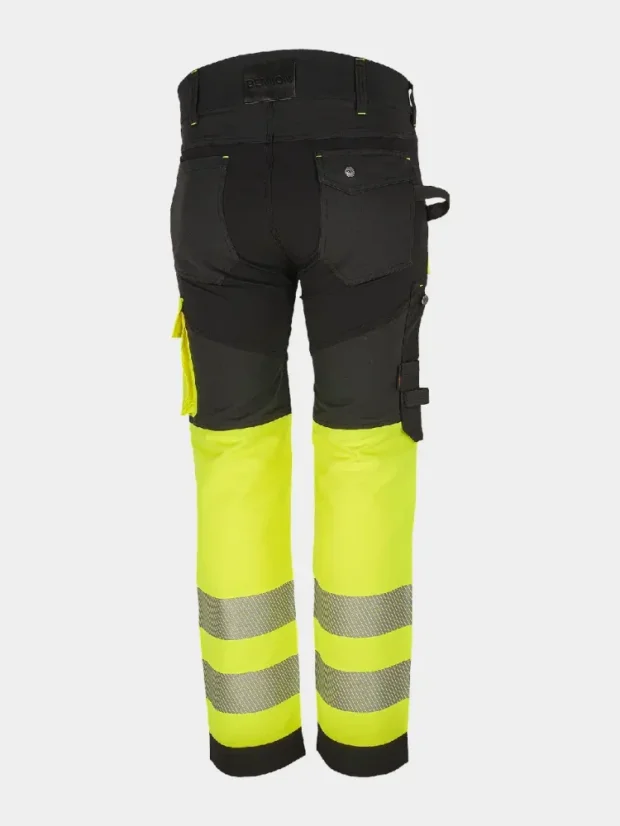 Reflective work trousers Bennon Erebos, yellow, cl. 1