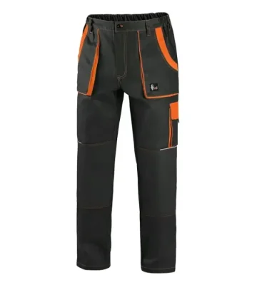 Work trousers CXS Luxy Josef, 100% cotton, black-orange