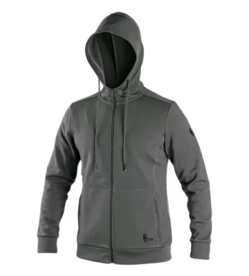 Hoodie with zip CXS HARRISON, gray