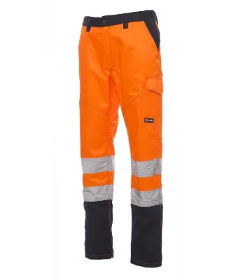 Hi-vis work trousers Payper Charter, orange-navy