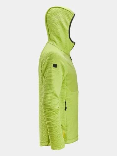 Full-zip midlayer hoodie Snickers FlexiWork Active Comfort 8405, lime