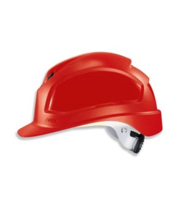 Safety helmet uvex Pheos B-WR, wheel ratchet, long brim, red